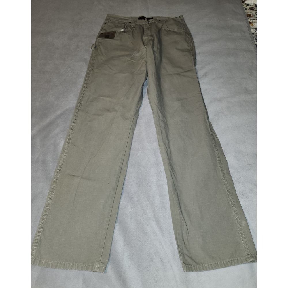 Ripstop Fabrics Men's Pants 34x30 Khaki 100% Cotton Utility Work Straight Leg